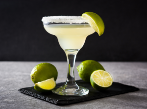 Margarita cocktail with limes
